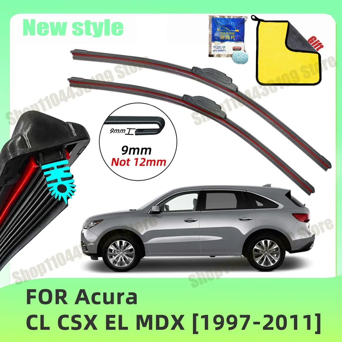 

Car Wiper For Acura CL CSX EL MDX1997-2006 Front Windscreen Wipers Double Rubber Car Wiper Blades Car Accessories
