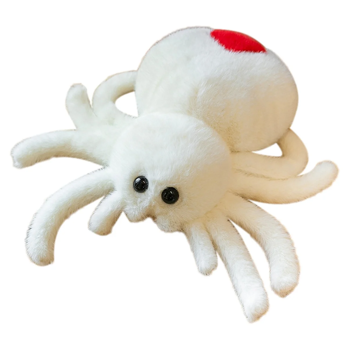 Simulation Spider Jumping Spider Doll Crawling Pet Doll Plush Cute Reptile Plush Toy Super Cute White