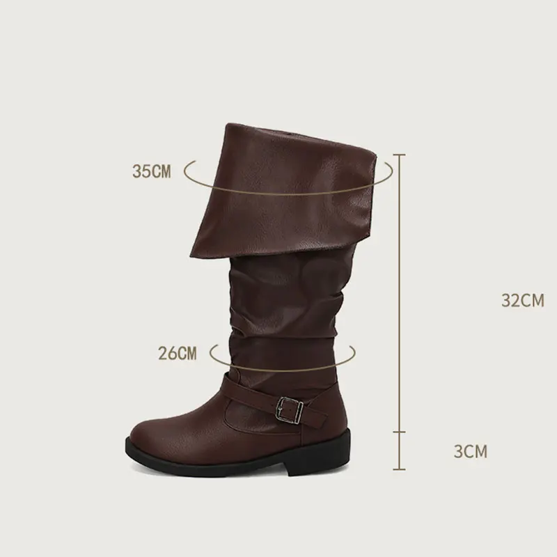 Retro Halbhohe Absatzstiefel Piratenkostüm-Stiefel Renaissance Halbhohe Haddock-Schuhe Mittelalterliche Halloween-Cosplay-Bandageschuhe 2026 – Detail 2