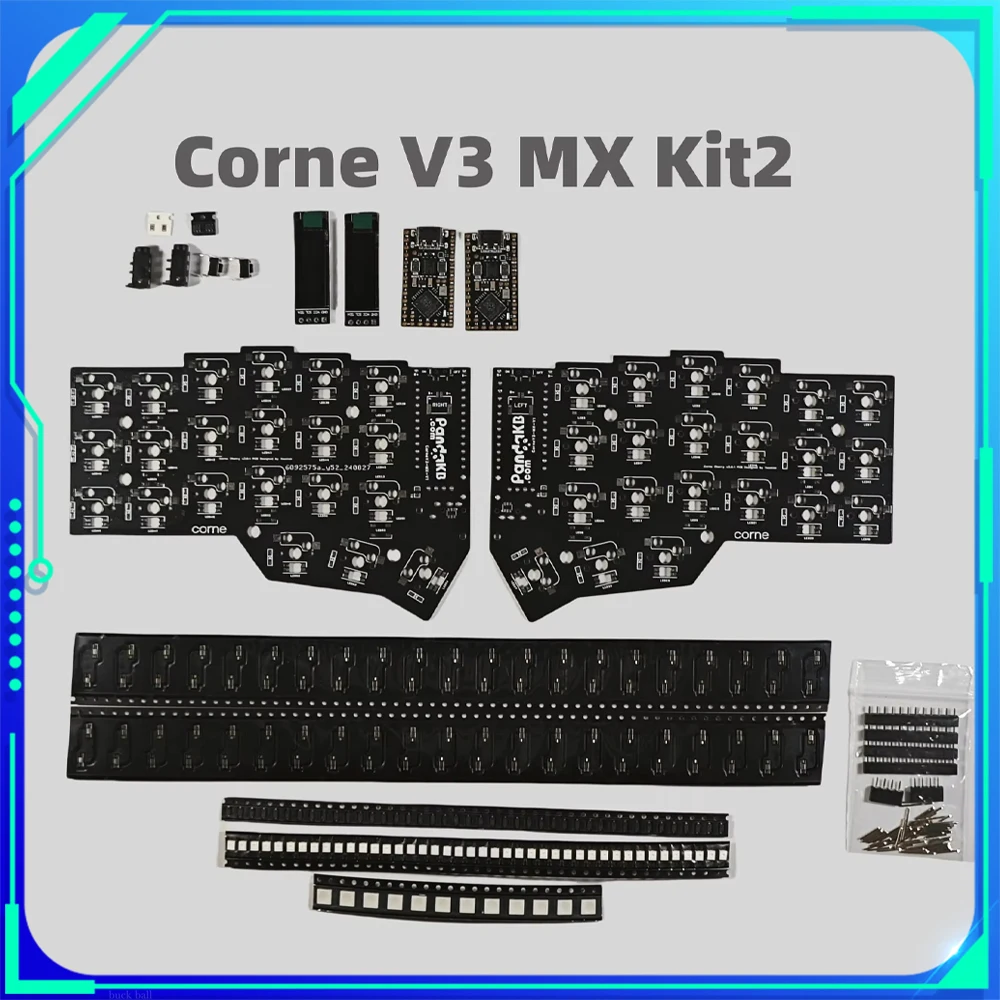 Corne V3 Split Keyboard PCB Kit Corne Crkbd PCB RGB Wireless Horn Keyboard Kit Custom DIY Mechanical Keyboard Gaming Accessories