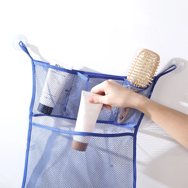 Baby Bathroom Mesh Bag for Children Bath Toy Net Suction Cup Baskets Kids Bathtub Doll Organizer Storage