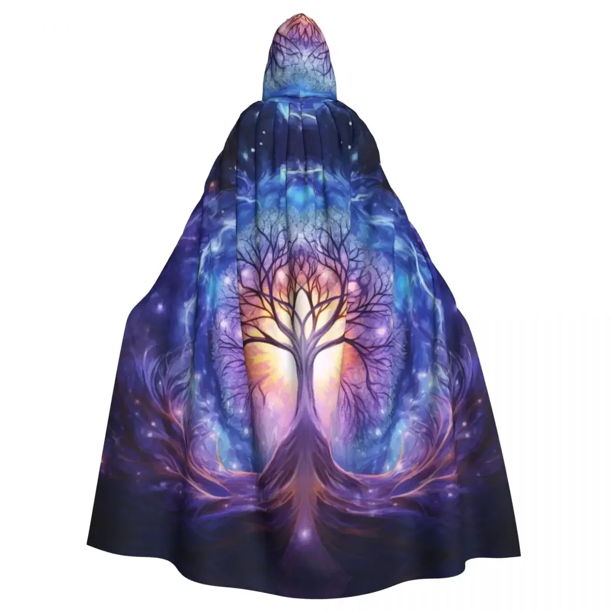 Hooded Cloak Unisex Cloak with Hood Tree Of Life Cloak Vampire Witch Cape Cosplay keep warm Water Resistant
