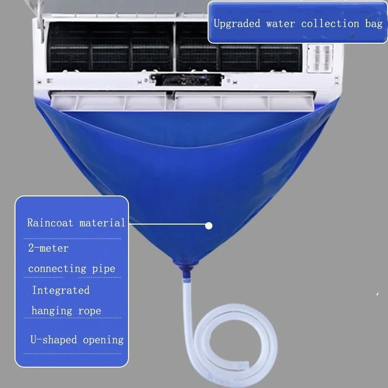 Wall‑mounted AC Cleaning Cover Waterproof Water Receiving Bag With 2m Hose For Household Air Conditioner Washing