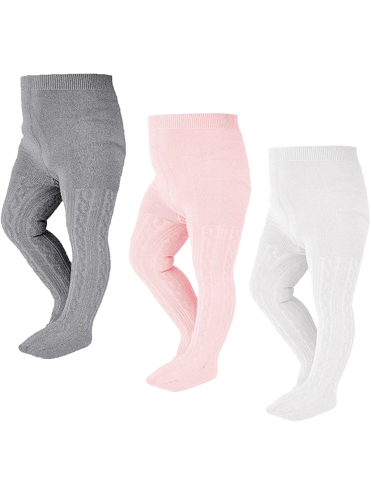 3 Pcs/Set Soft Cotton Baby Tights Winter and Autumn Elastic Girls' Knitted Baby Pantyhose Newborn Infant Pants Child Accessories