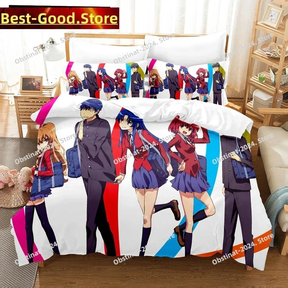 

New Japan 3D Anime TIGER×DRAGON! Bedding Set Printed single Comforter Quilt Duvet Cover Pillow Case 3 Pieces Set Kids Adult Size