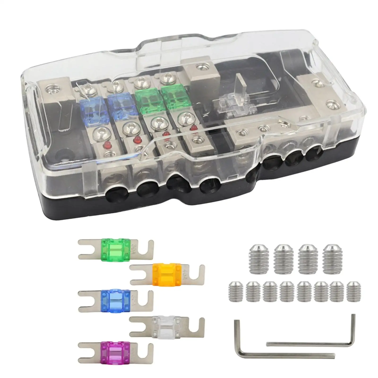 Mini 120A Anl Fuse Holder with Fuse 12V-32V DC Fuse Block for Car Audio System Protection Reset Fuse Holder Circuit Breaker view 4