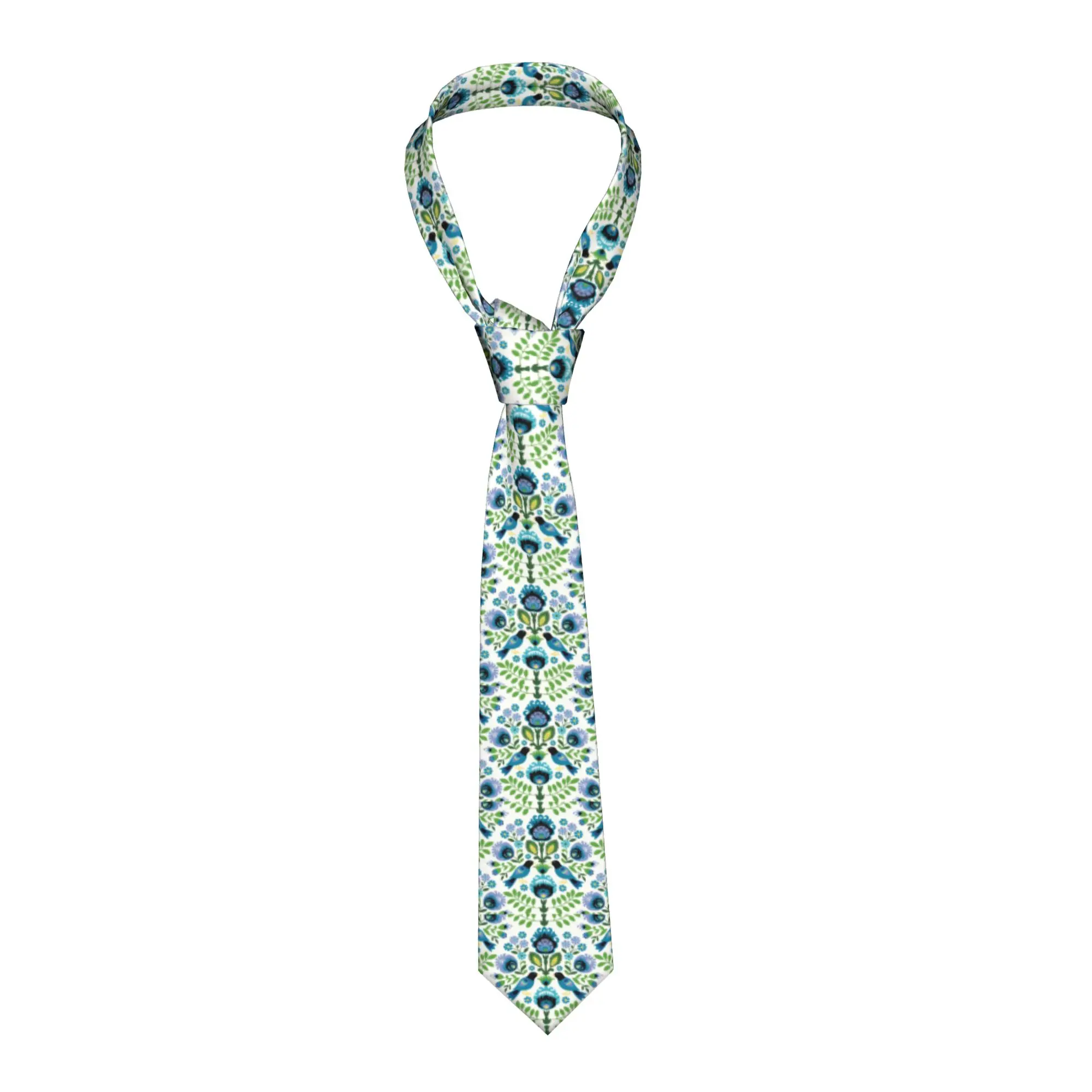 

Классический польский галстук с птицами и цветочным узором для мужчин, персонализированный шелковый галстук в польском стиле для офиса (Граватас)