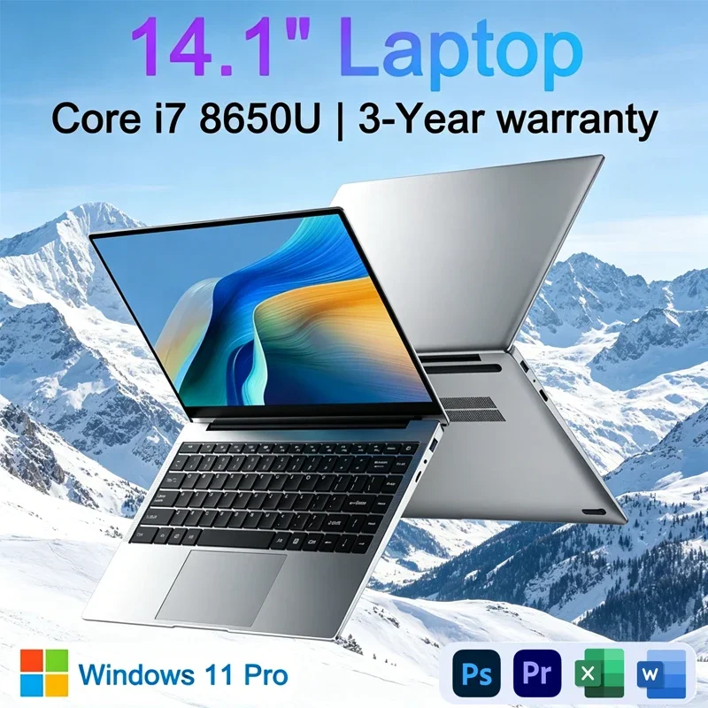 

2026 New Ultra Slim 14.1" Laptop Intel Core I7-8650U Windows 11 Pro 32GB RAM 2TB M.2 SSD - Ideal for Office & Study