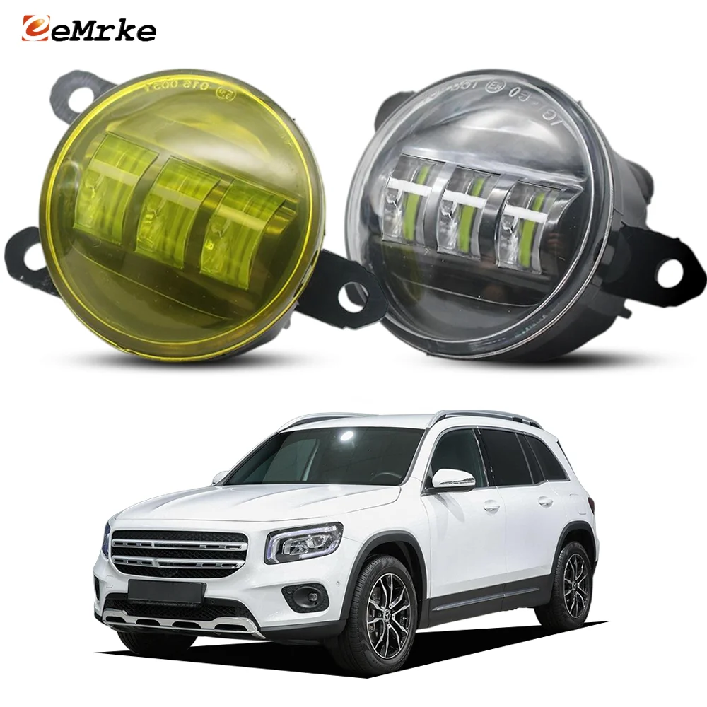 LED Fog Lights DRL For Mercedes-Benz GLB X247 GLB200 GLB250 2019 2020 2021 2022 2023 Pair H11 Factory Replace Fog Driving Lamp