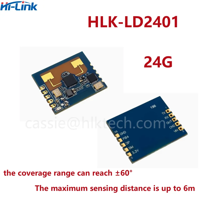 Hi-Link 24G HLK-LD2401 human presence radar sensing module HLK-LD2401 millimeter wave radar sensor support Bluetooth