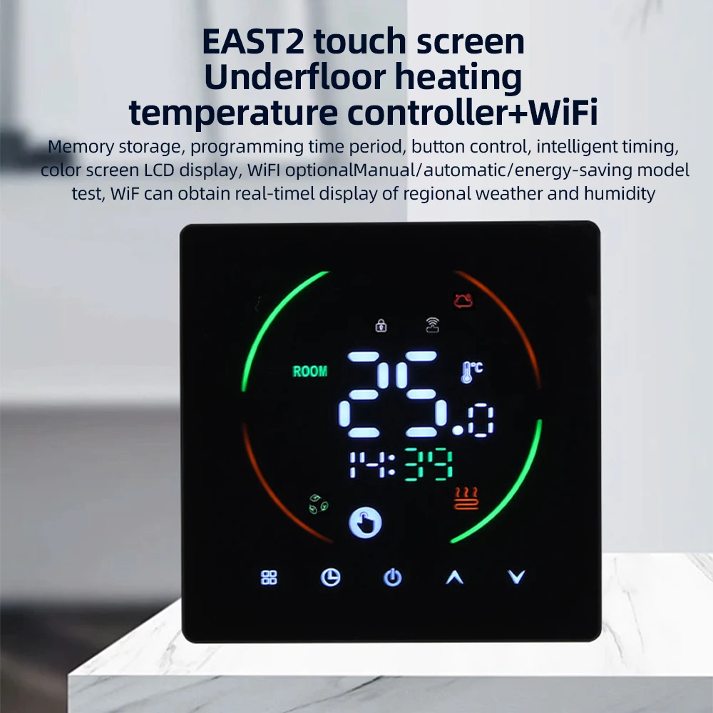 Inteligentny termostat ścienny do domu 16A podgrzewany elektrycznie 3A podgrzewanie wody tygodniowy programowalny regulator temperatury wyświetlacz LCD