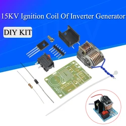 15KV High Frequency DC High Voltage Arc Ignition Generator Inverter Boost Step Up 18650 DIY Kit U Core Transformer Suite 3.7V