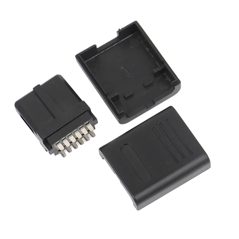 

【AD】1set For NGC SNES N64 SFC 12Pin Multi Out Port Connector Male Cable Plug AV Repair Interface With Black Plastic Cover