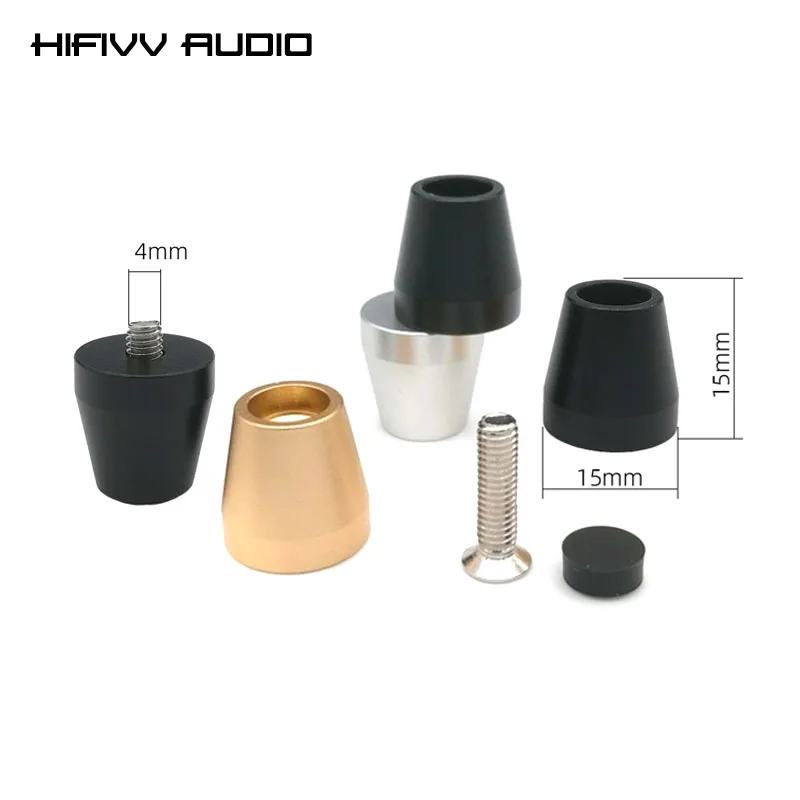 

15X15mm Aluminum Anti Slip Foot Pad for Power Amplifier Headphone Amp DAC Decoder Machine Case Shell Shock Absorber Feet Pads