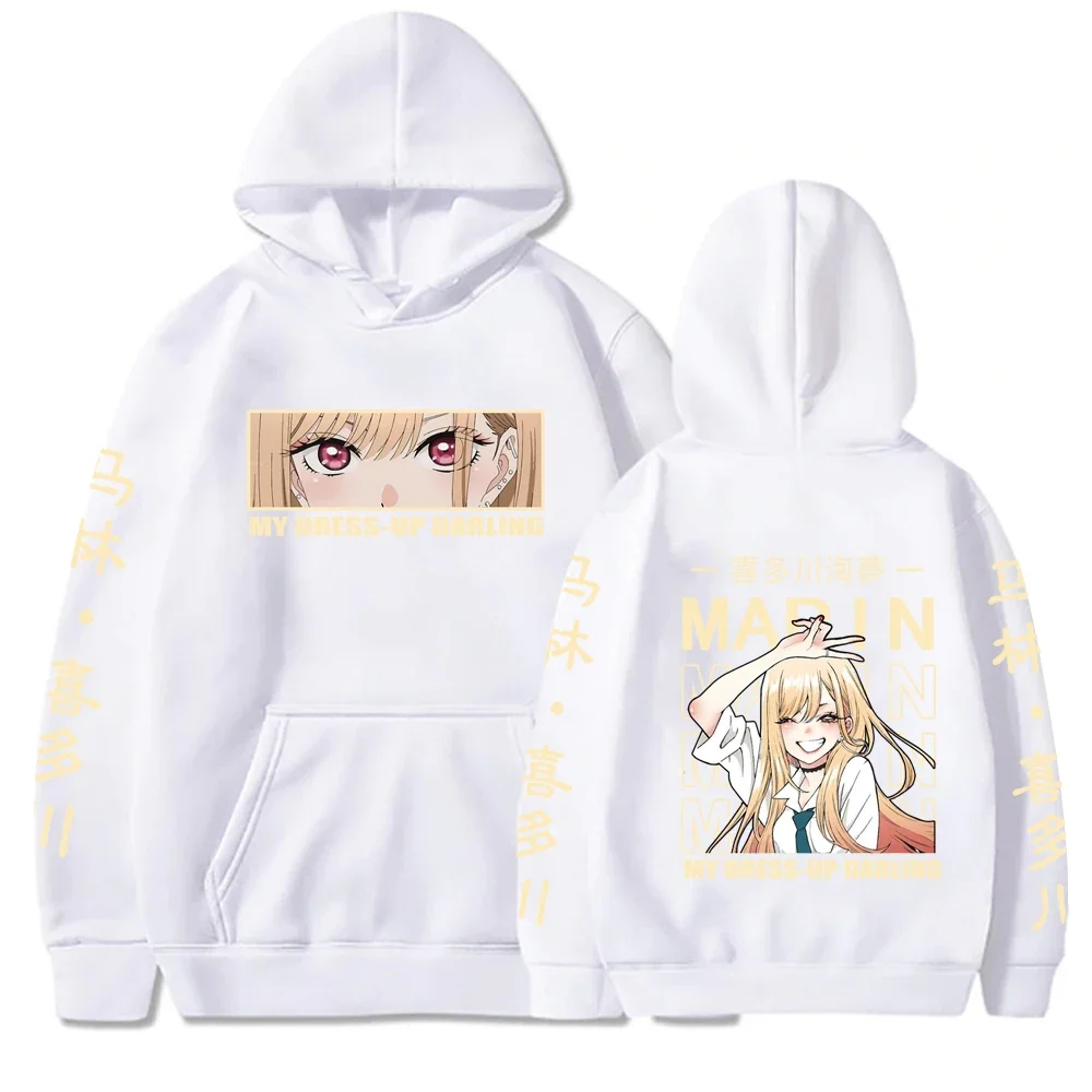 Anime meu vestido querido marin kitagawa bonito gráfico impresso com capuz das mulheres dos homens na moda hoodies harajuku unisex camisolas na moda
