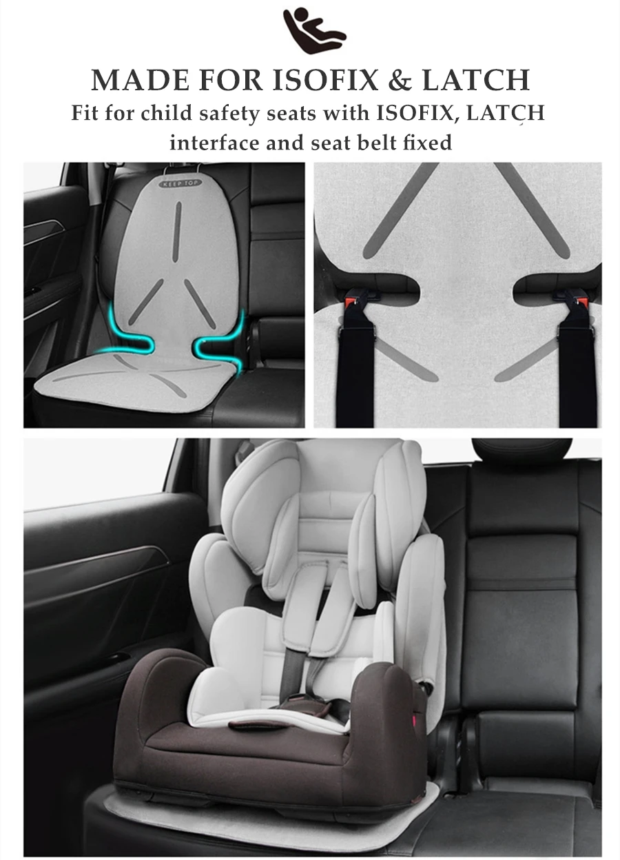 For Telsa Model 3 Y S X Car Waterproof Child Safety Seat Protector 5-layer Support Nonslip Seat Cover For ISOFIX Latch BRITAX