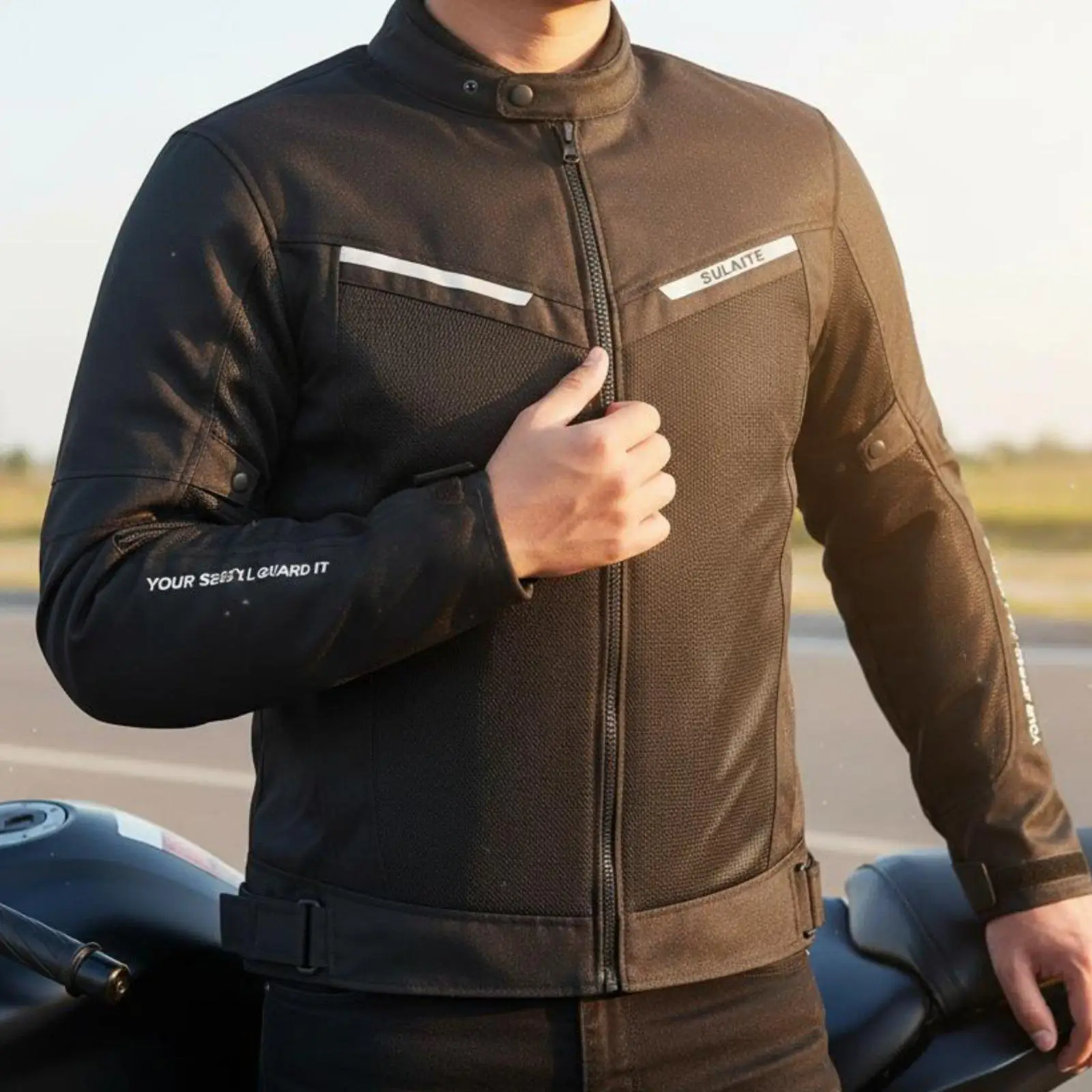 Breathable mesh motorcycle jacket, ventilated summer motorcycle jacket and