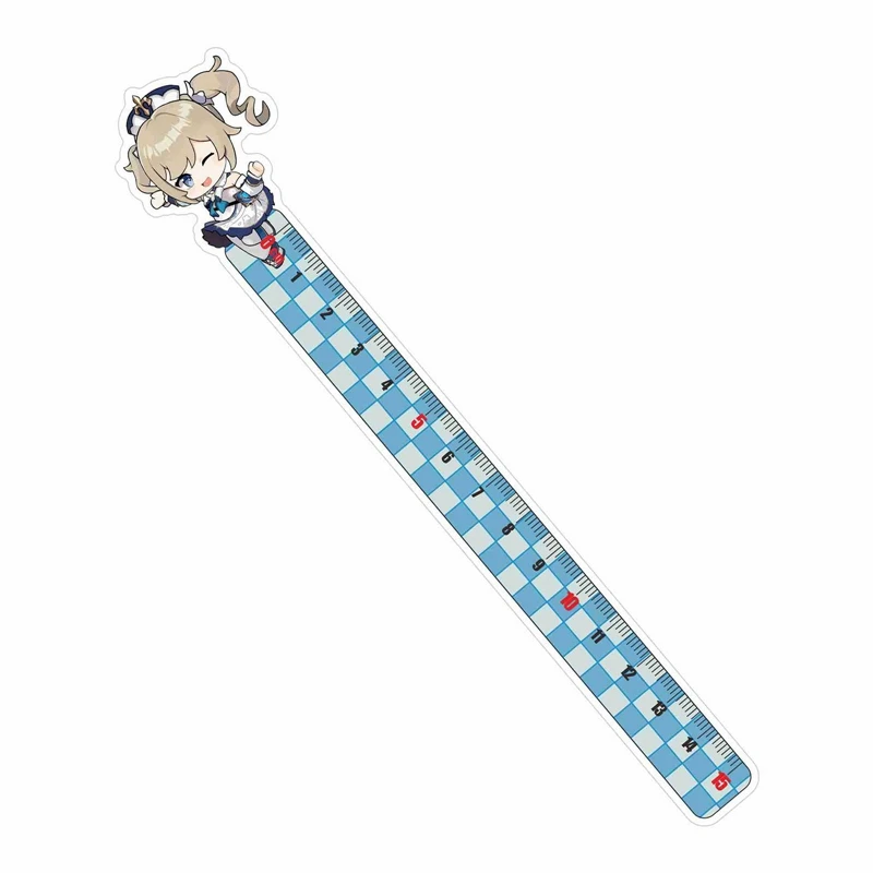 Genshin Impact Rulers Straight Ruler Keqing Klee Barbatos Kawaii Stationery Student Drafting Supplies School Supply