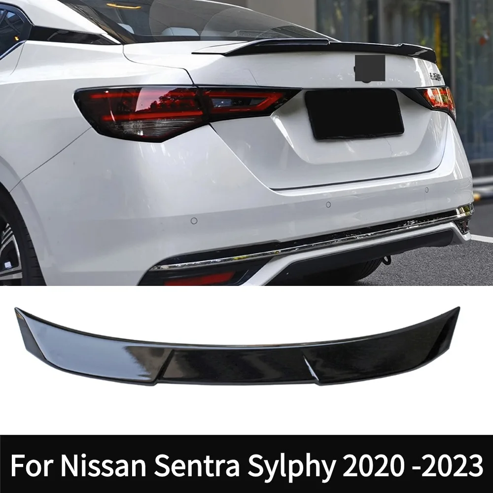 Hochwertiger ABS-Kunststoff-Heckspoiler, Heckflügel-Lippenverkleidung für Nissan Sentra Sylphy 2020-2023.