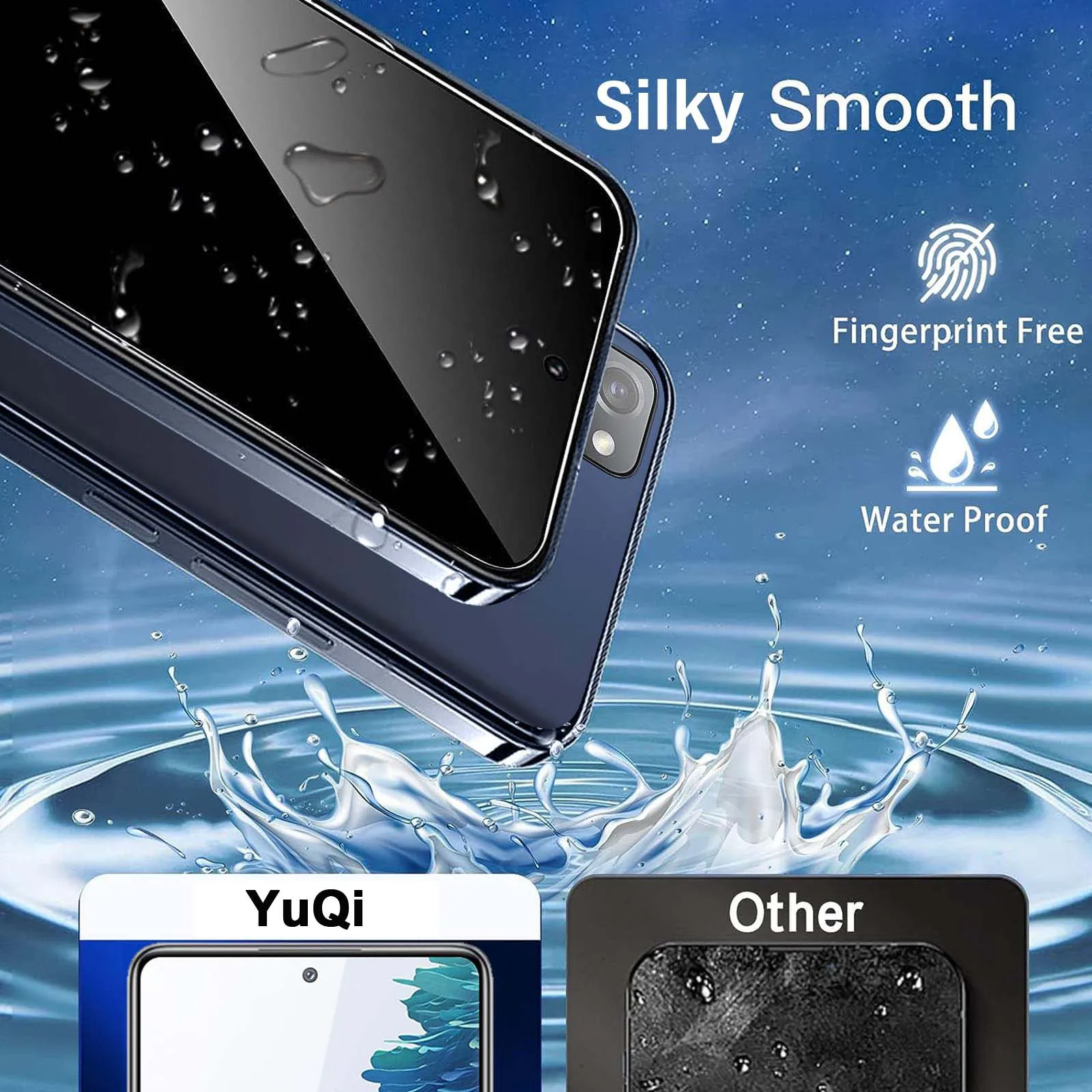 Anti Spy Screen Protector For Galaxy S20 FE Samsung, Tempered Glass 9H Privacy Peep High Aluminum Case Friendly