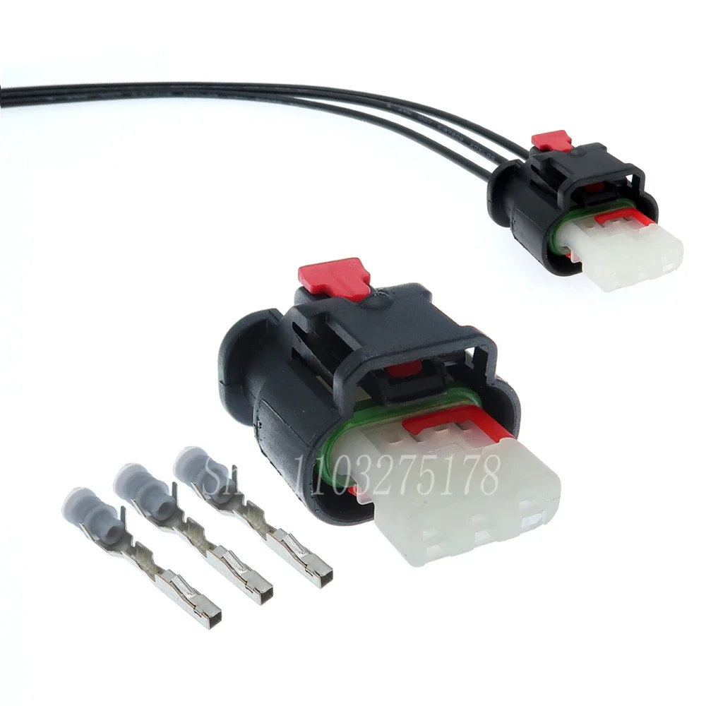 1 Set 3 Pin 1488991-6 1488991-2 1488991 Car Engine Sensor Wire Cable Socket for Toyota Automotive Reversing Radar Probe Plug