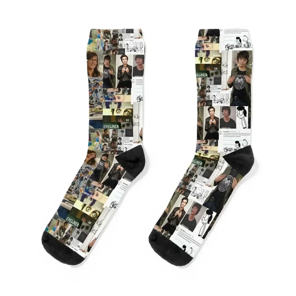 

Rodrick Heffley Photo Collage Art Socks christmas gifts luxury floral professional running Socks Female Men's