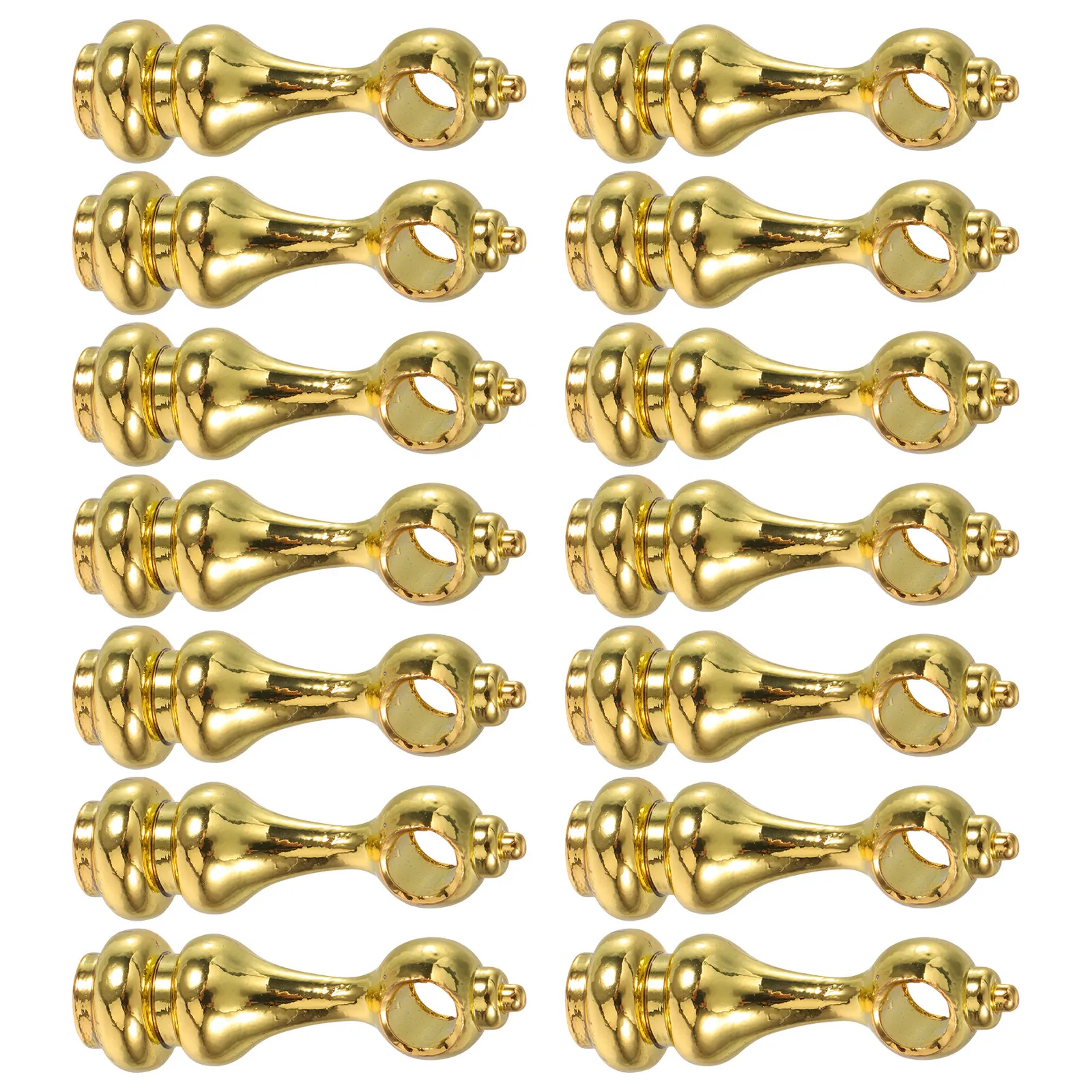 14Pcs Railing Bracket Spindles Brass Style Gallery Rails for Shelves Wine Cabinets Bar Cart Cabinet Shelf Railing Kit Furniture