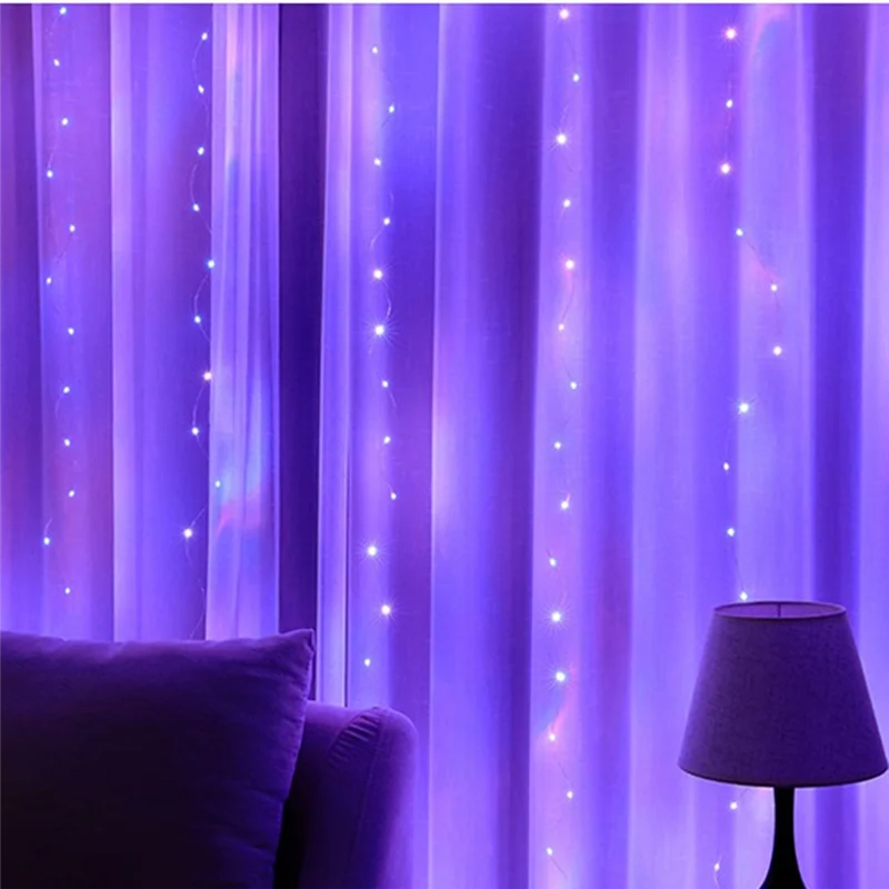 ABNG 3X3 метра USB светодиодные шторы гирлянда 16 цветов светодиодные фонари гирлянды для рождественских огней Рамадан гирлянды декор для вечеринки, Dur