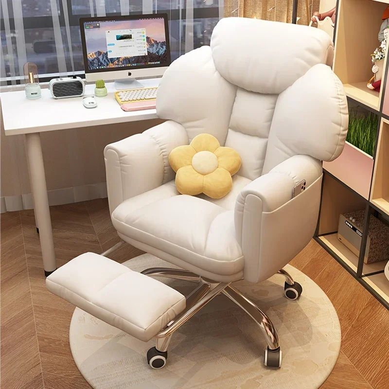 Single Sofa Computer Chair Household Office Bedroom Sedentary Recliner Chair Reclinable Electric Racing Swivel Chair Furniture