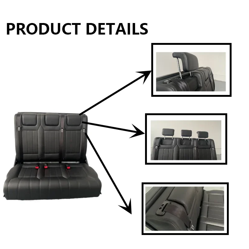 Factory Customized Top Luxury Car Modified Seat RV Camper Folding Three-seater Bed