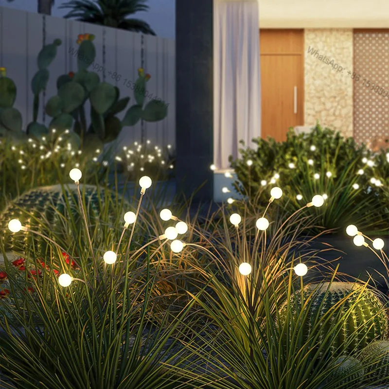 2026 Solar Garden Light Waterproof IP65 Outdoor Lawn Lights Path Decoration Atmosphere Terrace Firefly Spike Solar Garden Light