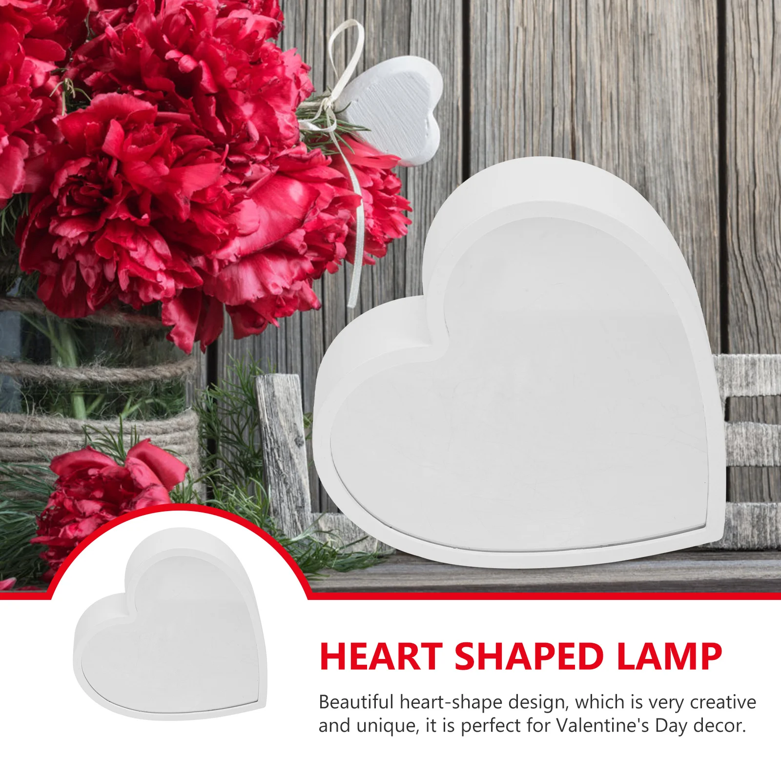 

Love Heart Shape LED Night Light 3D Mirror Effect Romantic Bedroom Decorative Table Lamp Heart Lamp Night Light Adorn