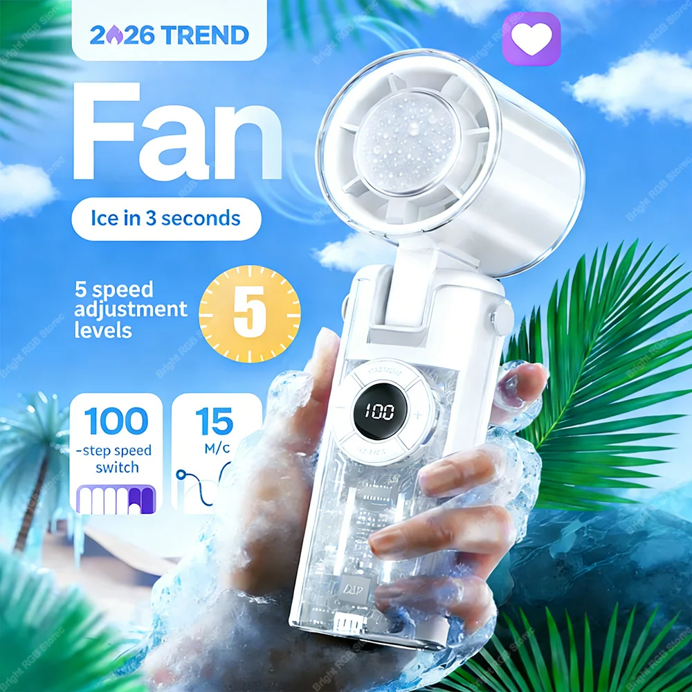 

Миниатюрный портативный высокоскоростной вентилятор с LED-дисплеем и функцией охлаждения, 4000 мАч, ручной компрессионный вентилятор для дома, офиса и путешествий
