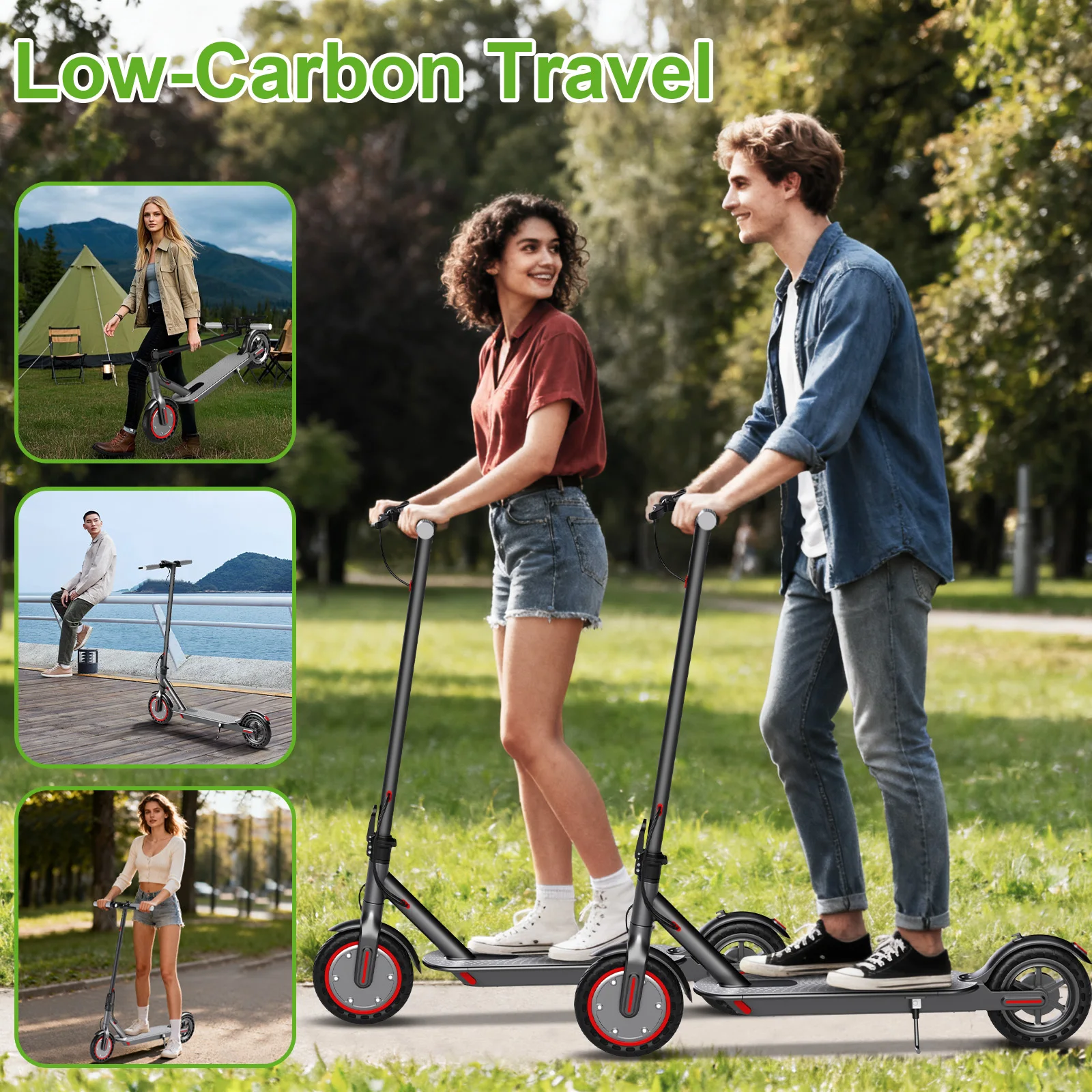 365GO PRO AOVOPRO Elektrische Scooter Nieuw 2026 Upgrade 8.5" Hoge Vermogen Opvouwbare Dubbele Rem Elektrische Scooter Waterdicht 5-28KM Bereik