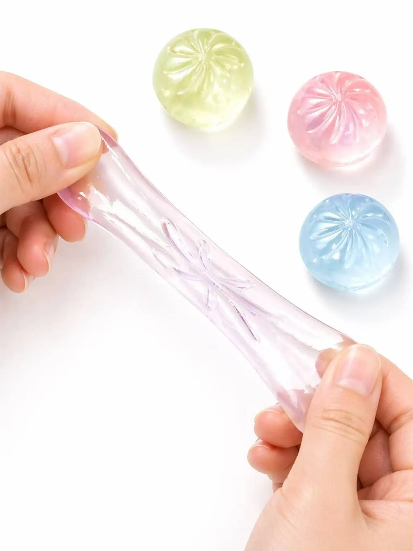 3pcs/Set Mini Steamed Bun Squeeze Toy, Transparent Jelly Stress Relief Toys, Soft Slow Rebound Sensory Fidget Toys