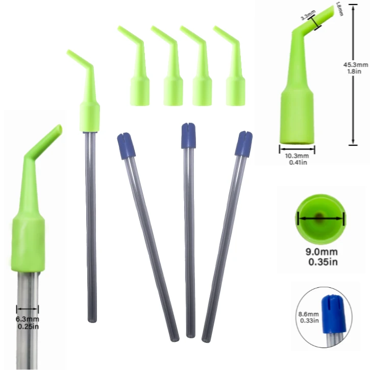 Dental Saliva Ejector Suction Tip Disposable Saliva Ejector Autoclavable Suction Tip Dentistry Conversion Head Straw Dental Tool