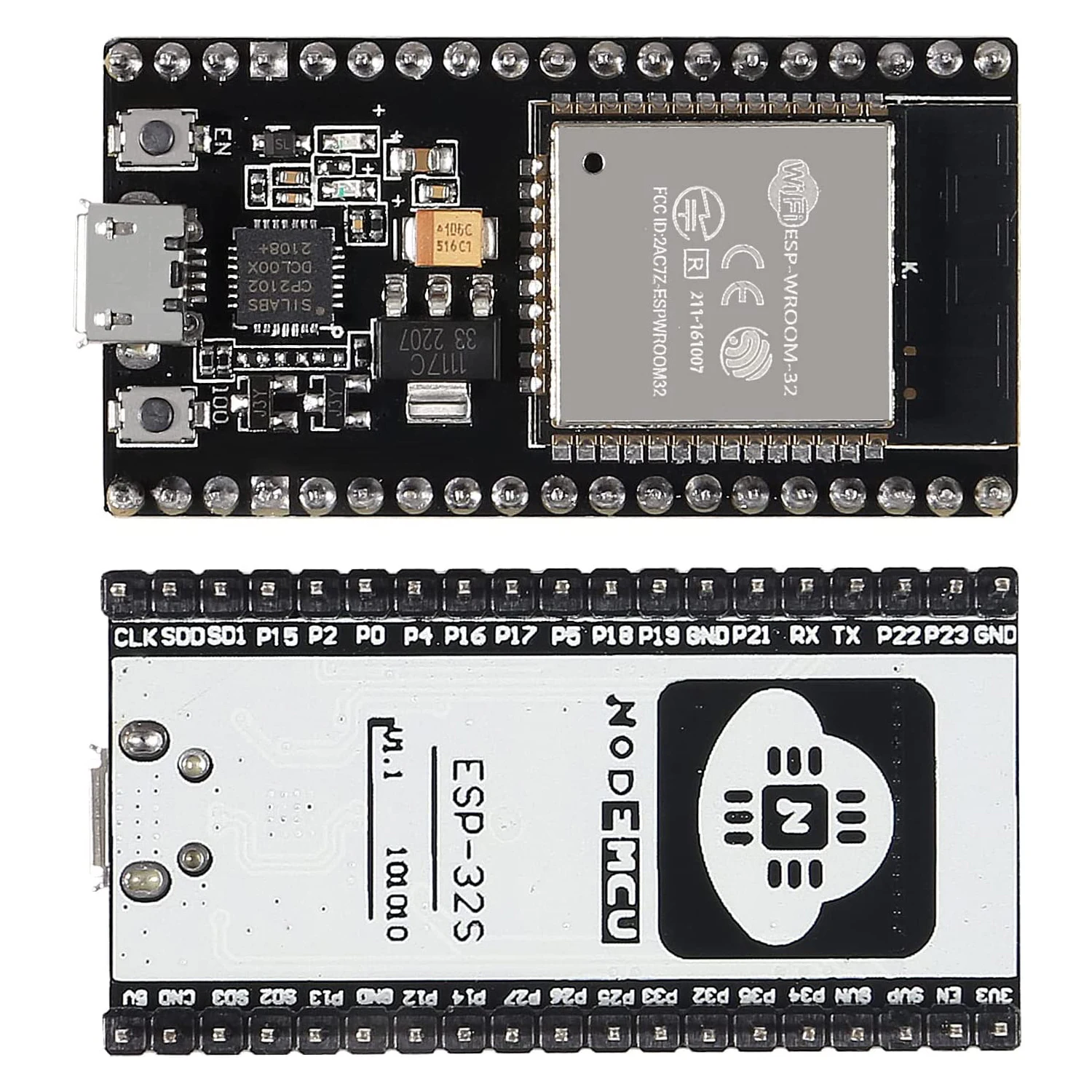 ESP-32S ESP32 CP2102 38 Pin Development Board 2.4 GHz Dual Core WLAN WiFi + Bluetooth 2-in-1 Microcontroller ESP-WROOM-32 Chip