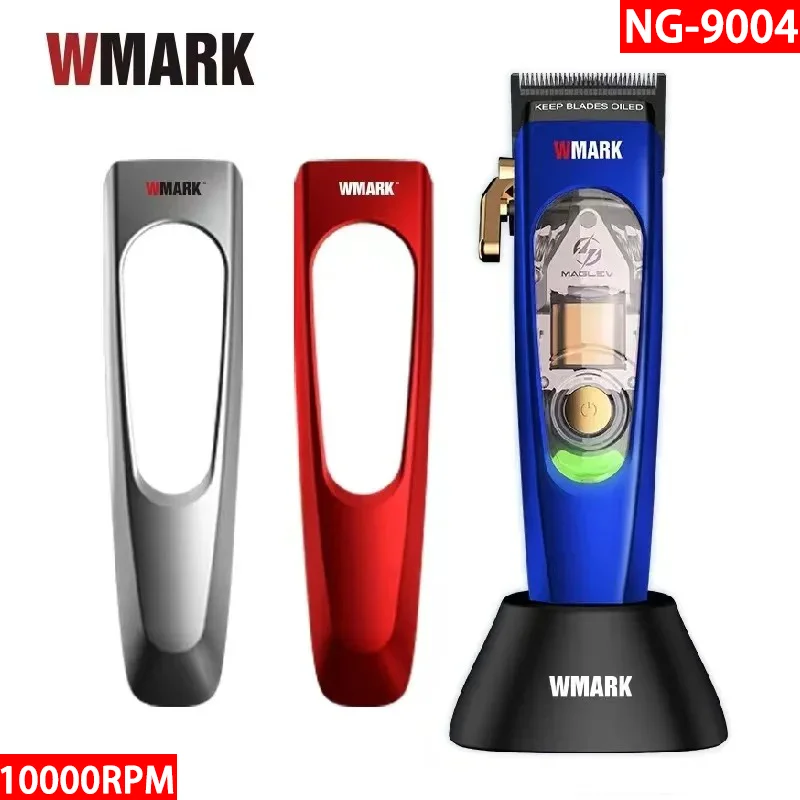 New WMARK NG-9004 Hair Clipper for Men,MAGLEV Motor 10000RPM,Hair Cuter Machine,Cordless Rechargeable Edgers Clippers Withbase