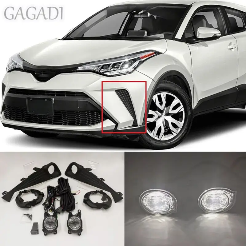

Для Toyota C-HR CHR светодиодные противотуманные фары дальнего света с проводной рамкой 20-23 комплект