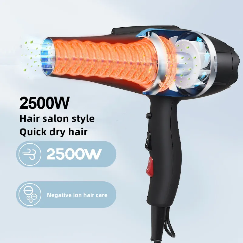 Elétrico Negativo Ion Cabelo Secador, Alta Potência, Vento Forte Velocidade Secador, Casa, Embalagem Caixa De Presente, Novo, X5, X6 Mais, 2400W