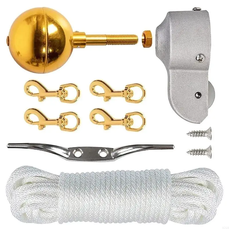 

97QD Universal Flag Mounting Solution With 1.6-2Inch Poles & Ergonomic Pulley Design