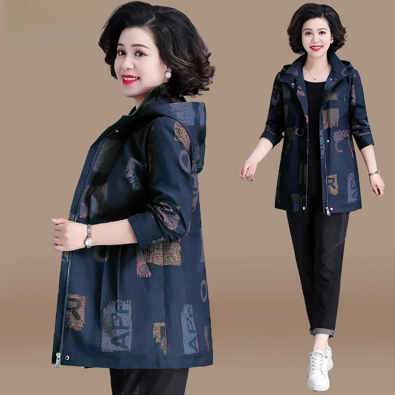 

Осенняя модная удлиненная куртка-пальто для женщин 40-50 лет, для женщин среднего и старшего возраста, свободного кроя, с карманами.