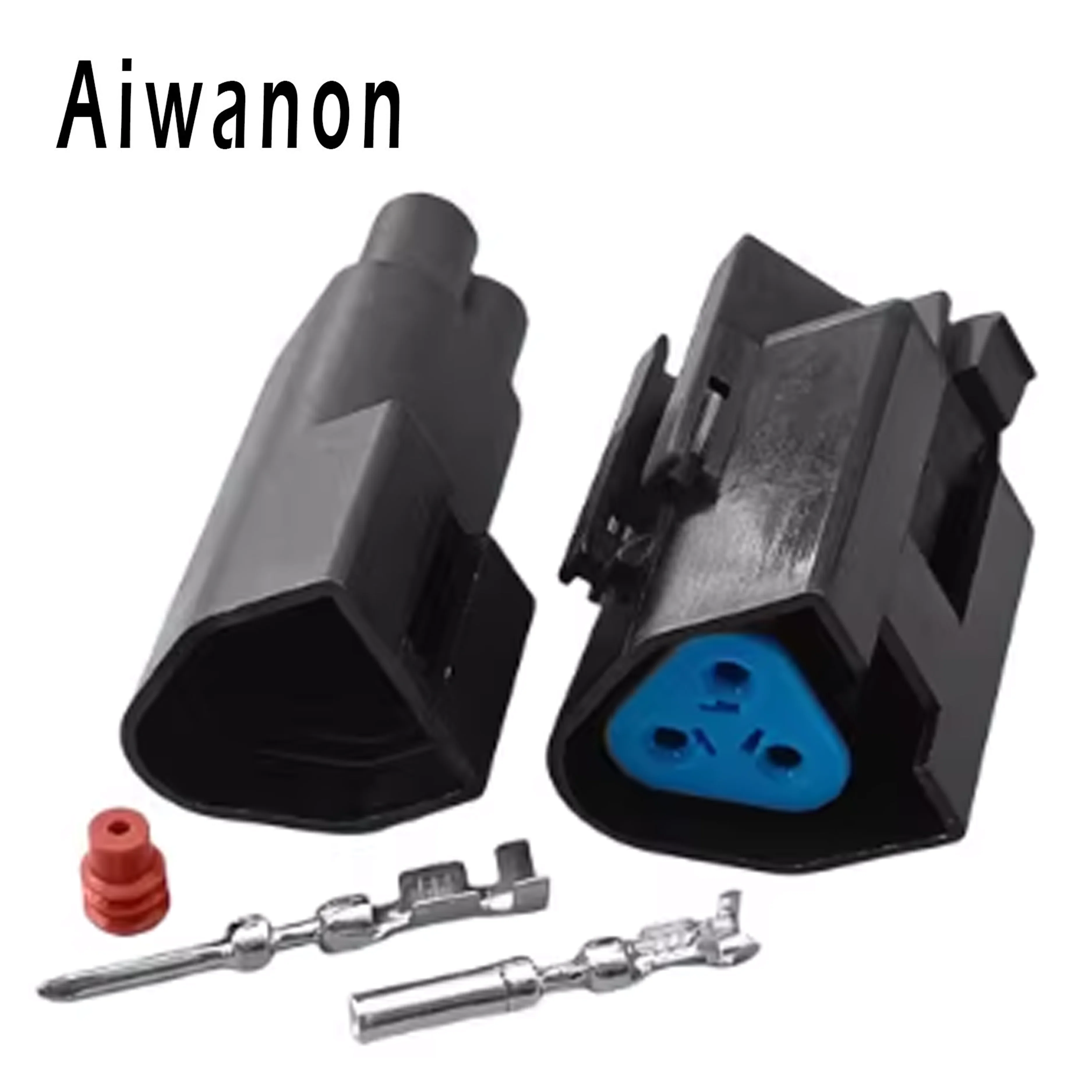 

1 Set 3 Pin 3-1437712-1 Car Triangle Rubber Shell Sheath Electrical Connectors Waterproof Female Wire Harness Plug 7-1437710-9