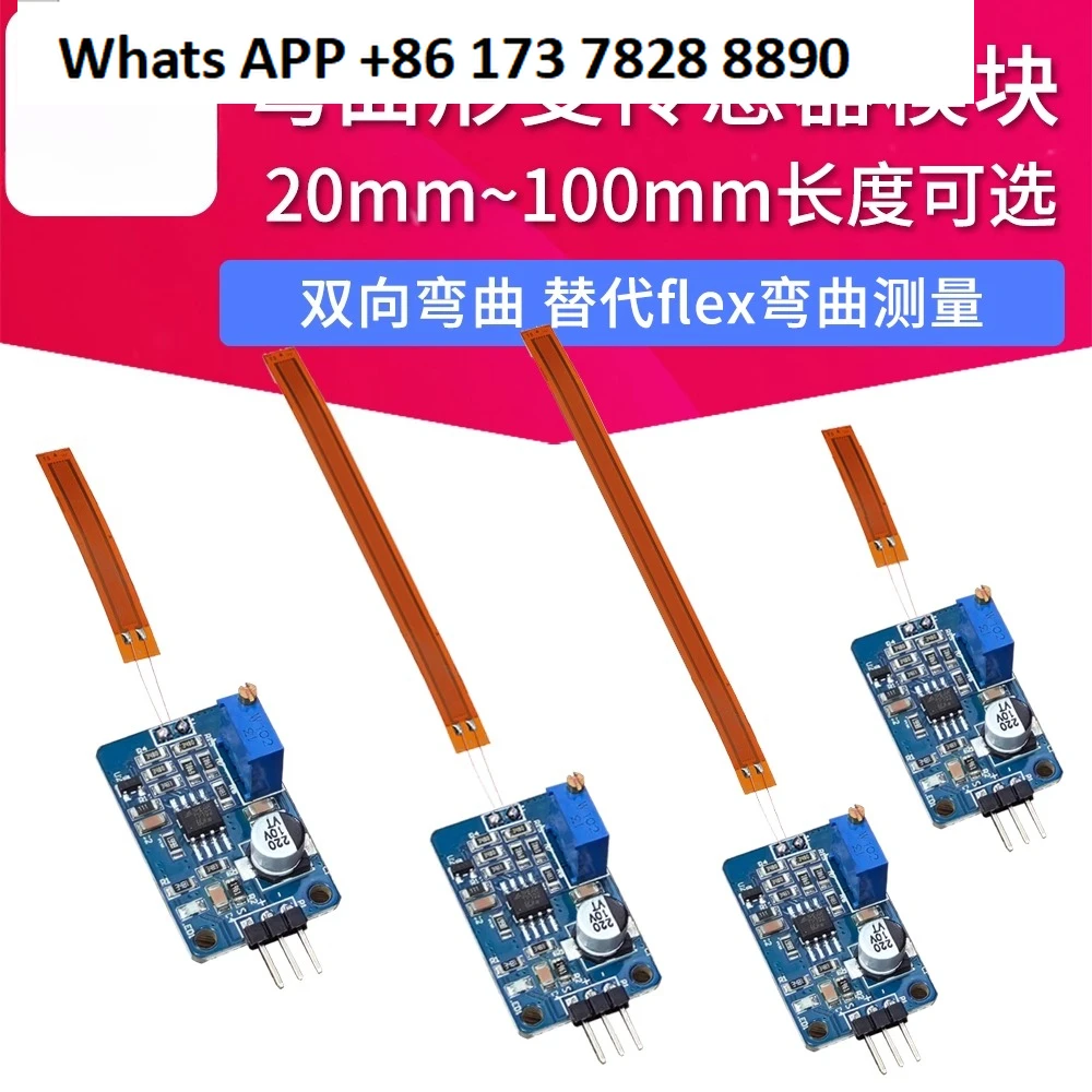 Strain Gauge, Bend Sensor Module Pressure Signal Acquisition Amplification Replace Flex Robot Electronic Gloves