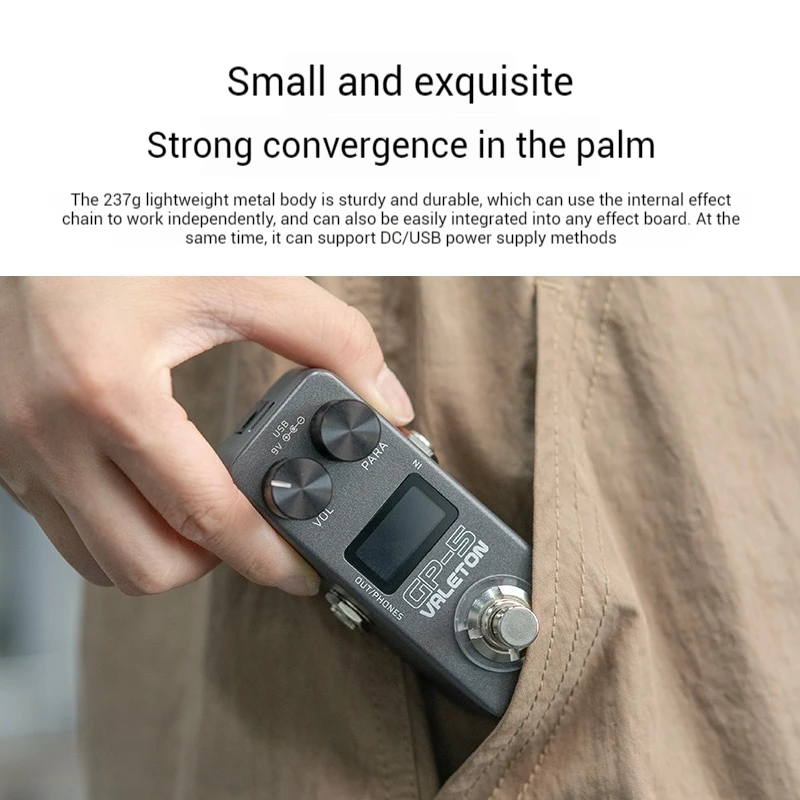 Valeton GP-5 Portable Digital Integrated Effects Processor/NAM&IR Loader Supports Loading Third-party Enclosure IR Files