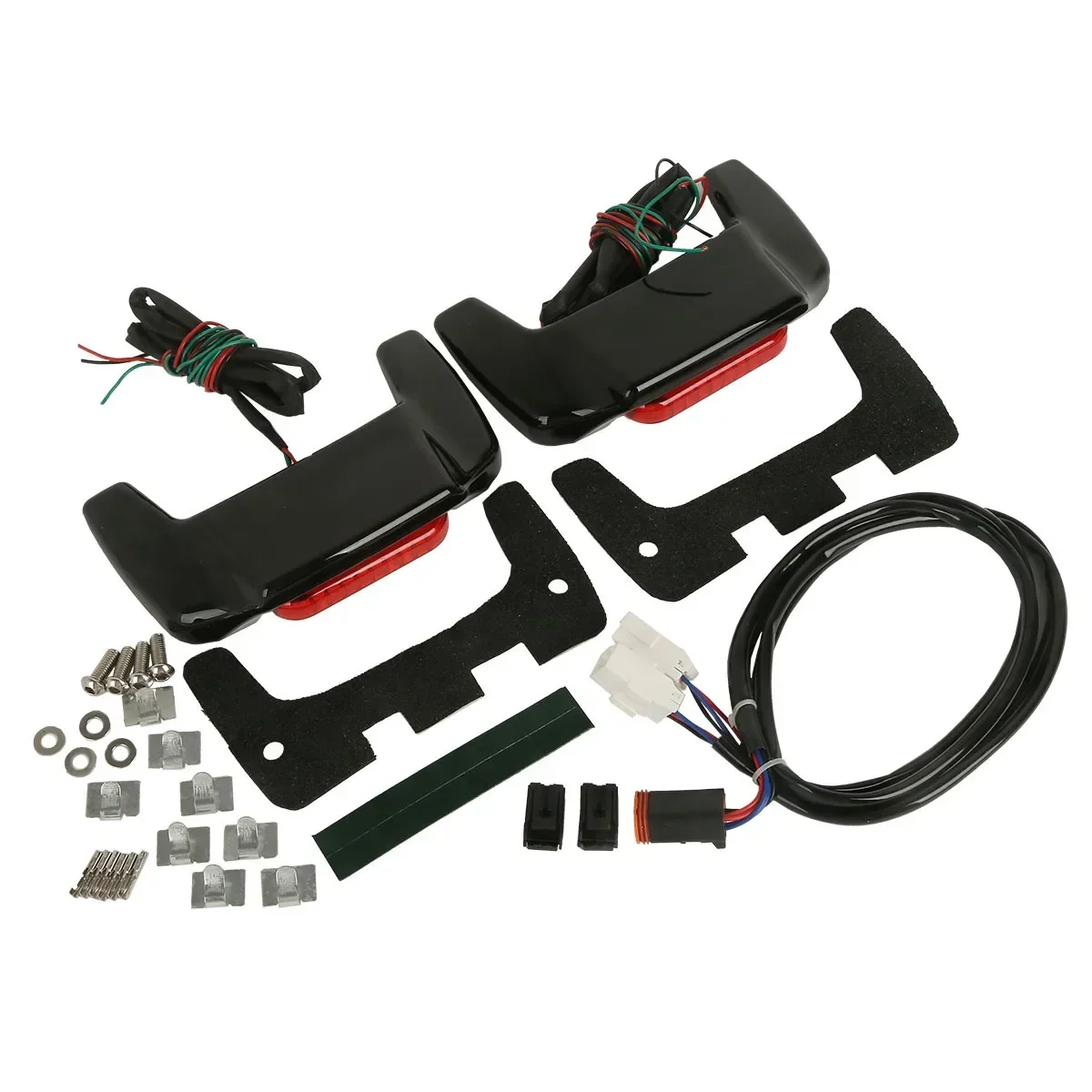 

Moto Acsessories Hard Saddlebag Lid LED Spoiler Kit For Harley Touring Electra Street Glide Road King 1993-2013