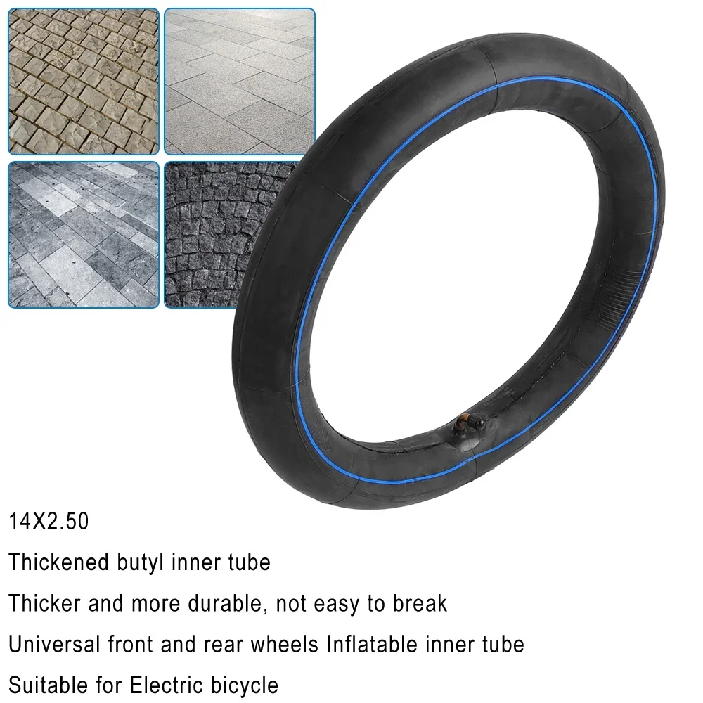 14 Zoll 14 x 2,5 Innenrohr für Elektroroller E-Bike Einrad Innenrohr Gummireifen Innenkamera Reifenzubehör – Detail 5