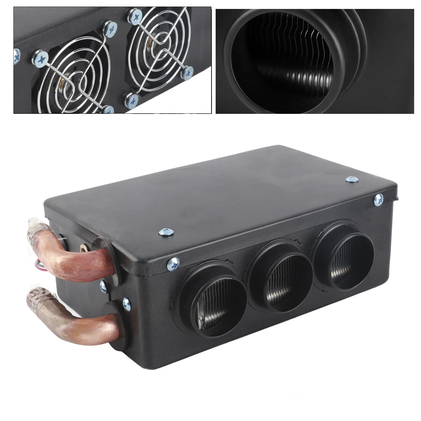 12V 50W Car Heater 3 Hole Portable Winter Fast Heating Warmer Frost Removing Low Noise 12V Car Heater Auto Warming Car Demister