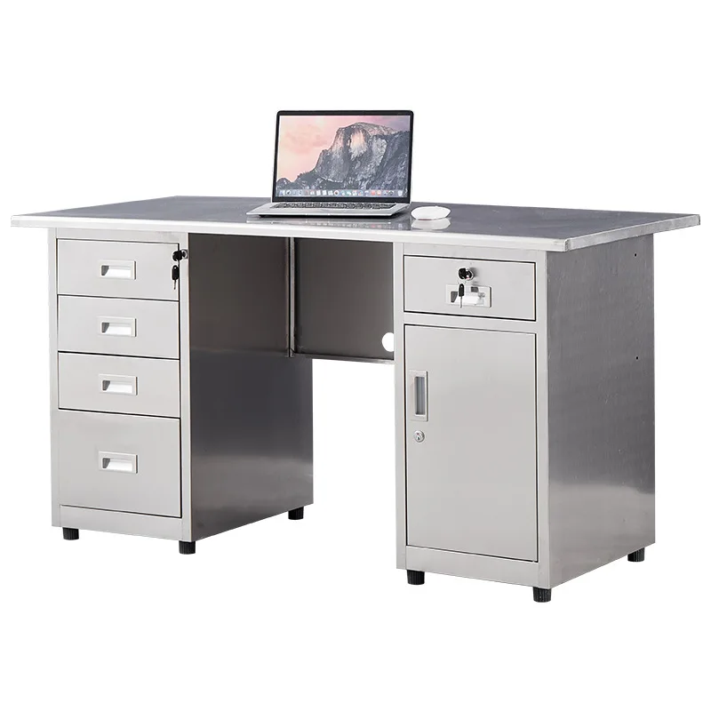 Stainless steel computer desk, dust-free workshop, desk, medical laboratory, console, workbench with drawers, writing desk