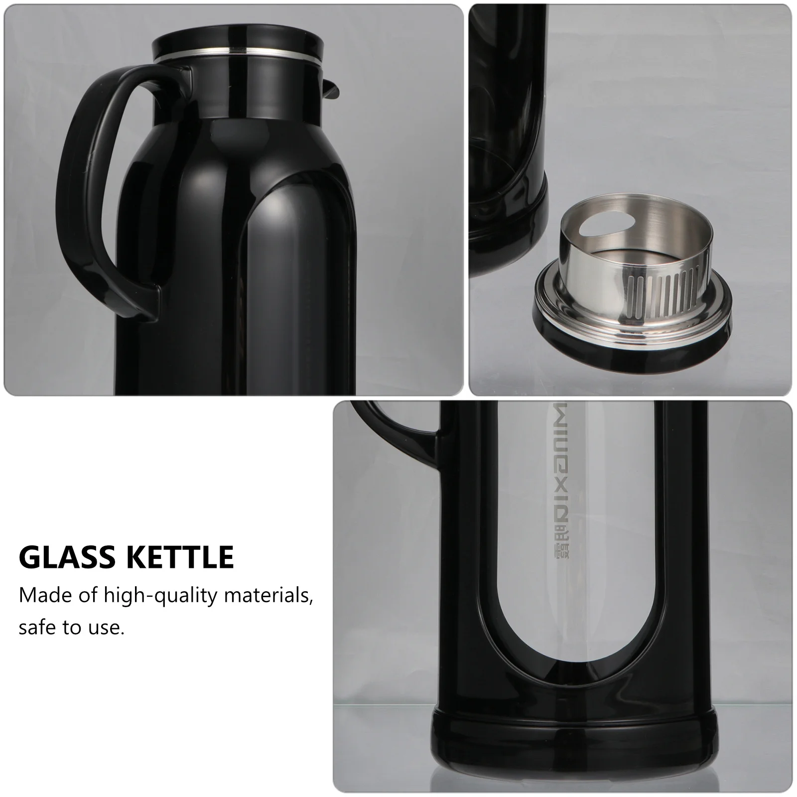 

1 шт., стеклянный горшок для воды ручной работы, большая емкость, чайник для холодных напитков, съемный, легко чистится, эргономичная ручка, удобная заливка